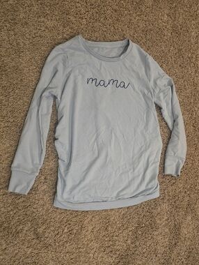 Isabel Maternity by Ingrid & Isabel Light Blue 'mama' Long Sleeve Tee